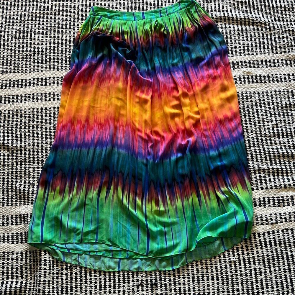 Vince Camuto Size12P Multicolor Rainbow Skirt Maxi skirt